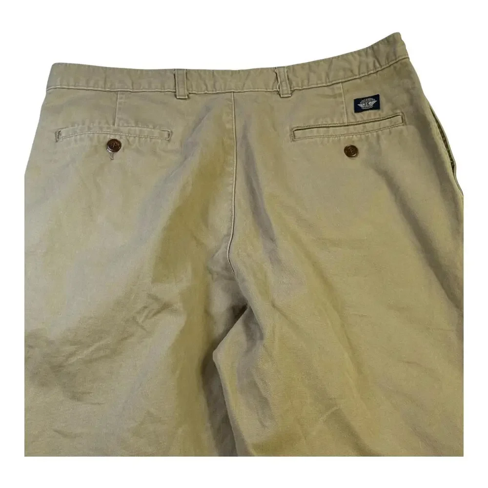 Dockers Pants Mens 36x34 D4‎ Relaxed Fit Khaki Business Pleated Beige
